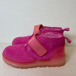 Ugg Neumel Clear Chukka Booties US 9 Bright Pink Suede